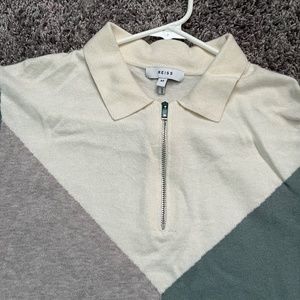 Men Reiss Polo Sweater, size Medium